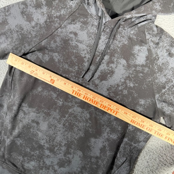 Lululemon Hoodie Mens Small Gray Astral Pattern City Sweat French Terry Pullover - Picture 3 of 7